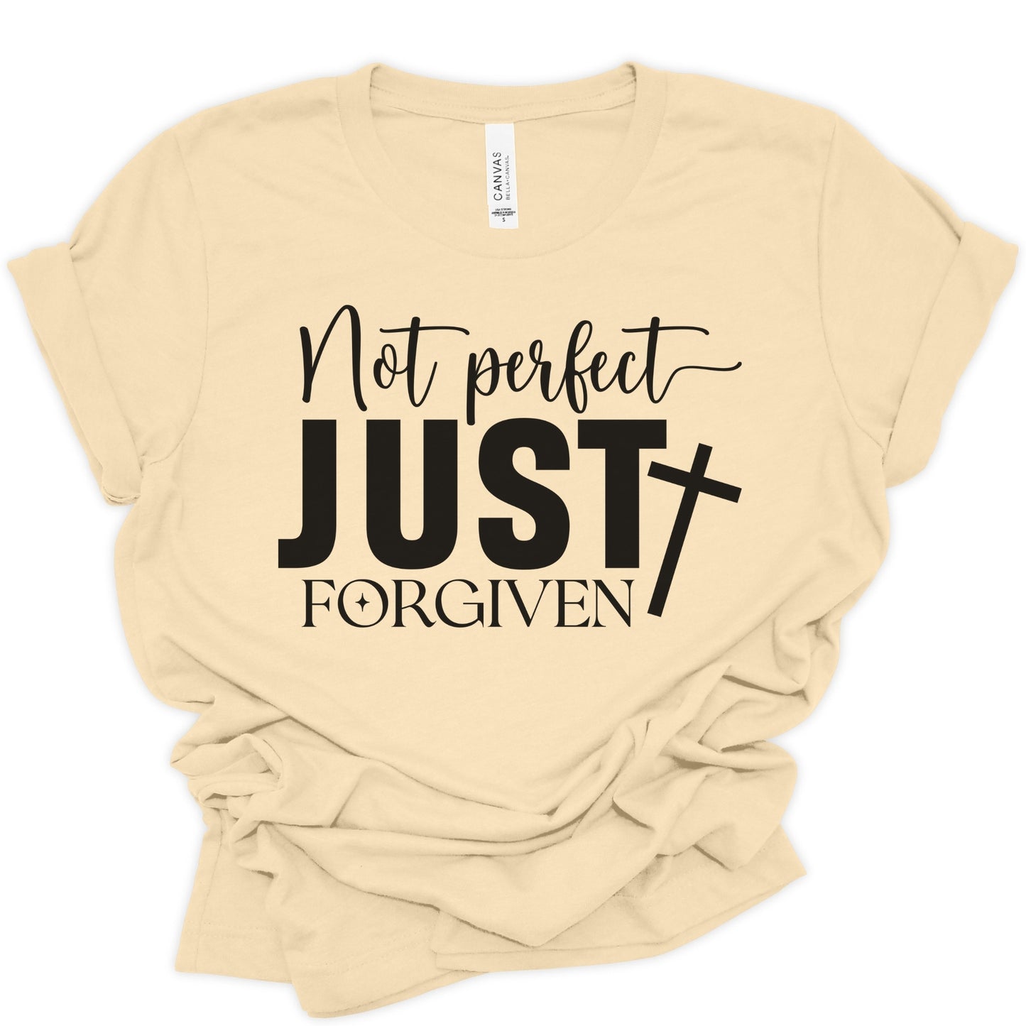 NOT PERFECT , FORGIVEN FAITH INSPIRATIONAL T-SHIRT