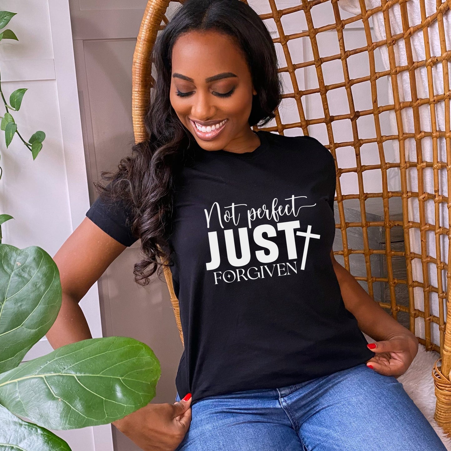 NOT PERFECT , FORGIVEN FAITH INSPIRATIONAL T-SHIRT