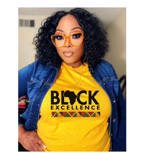 Black Excellence T-Shirt (Gold)