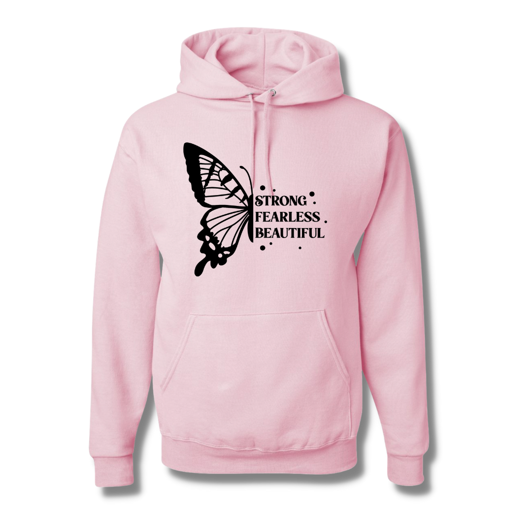 HOODIE (FEARLESS &BEAUTIFUL)PINK